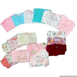 Bundle of 17x footies/gowns/sleep & play/pajamas Size 0-3/3 month *EUC*